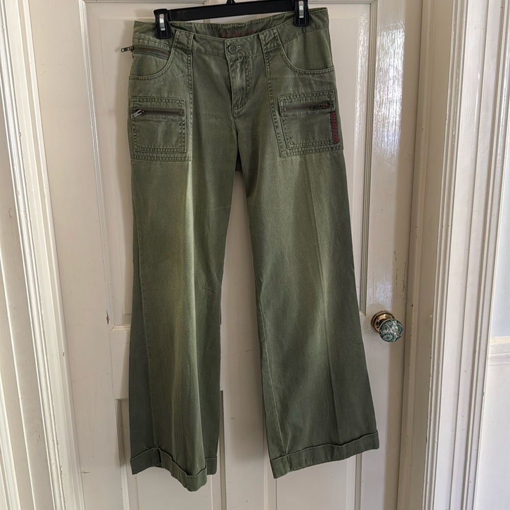Army Green U.S. Polo ASSN. Wide Leg Pants